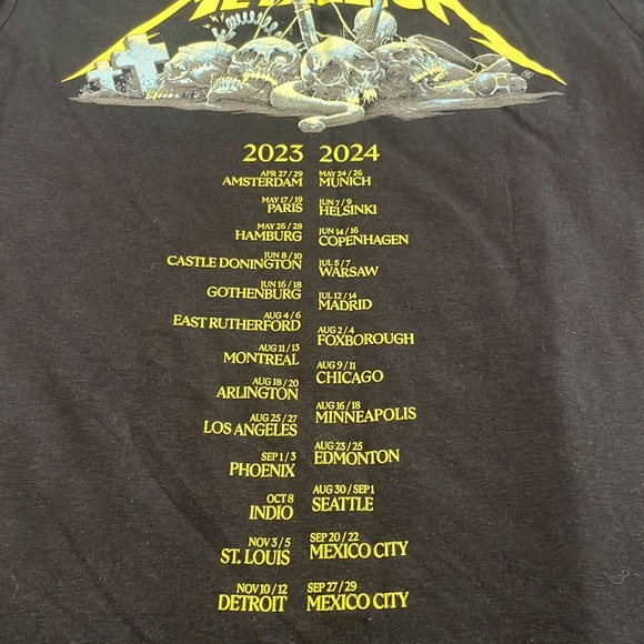 Women’s black Metallica concert T-shirt - Picture 7 of 7